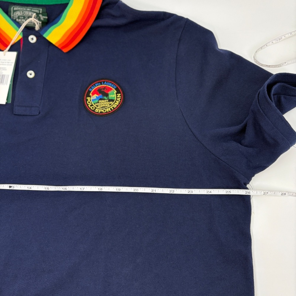 NWT Polo Ralph Lauren Polo Country Sportsman XXL Outdoor Rainbow Collar Navy - Picture 14 of 15